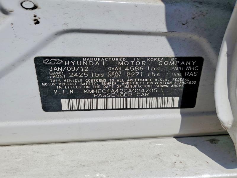 Продажа на аукционе авто 2012 Hyundai Sonata, vin: KMHEC4A42CA024705, номер лота: 56476816