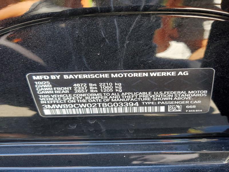 Продаж на аукціоні авто 2026 Bmw 330xi, vin: 3MW89CW02T8G03394, номер лоту: 59279786
