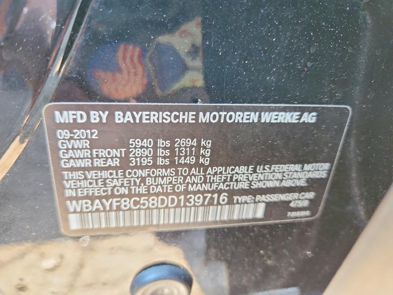 Aukcja sprzedaży 2013 Bmw 750, vin: WBAYF8C58DD139716, numer aukcji: 57781526