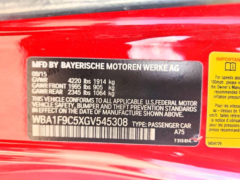 85449195 :رقم المزاد ، WBA1F9C5XGV545308 vin ، 2016 Bmw 228 مزاد بيع