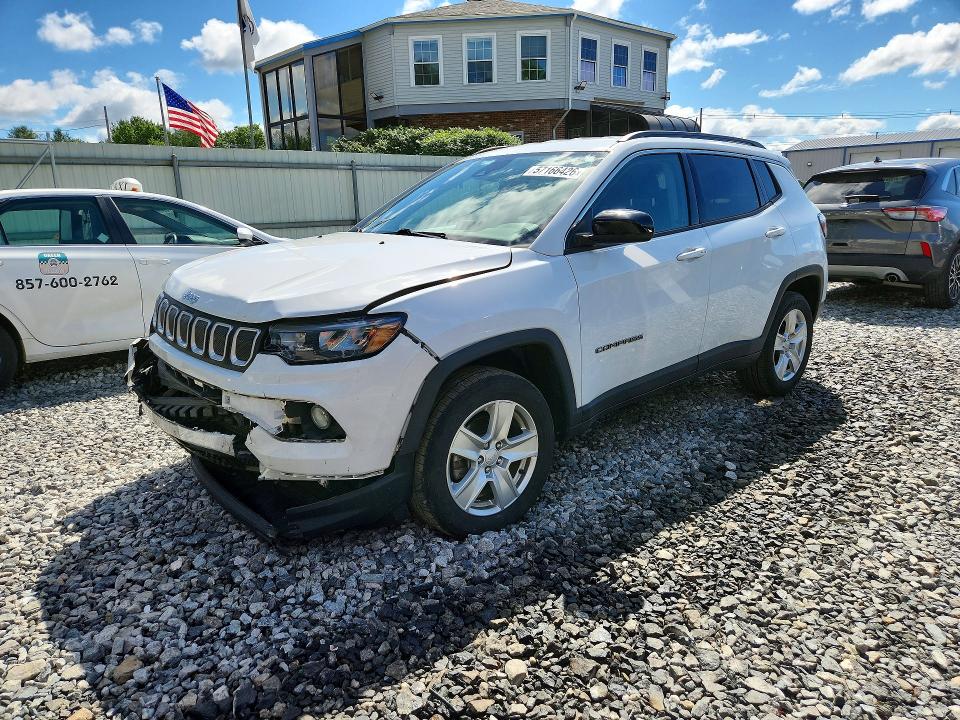 Продаж на аукціоні авто 2022 Jeep Compass, vin: 3C4NJDBB7NT122924, номер лоту: 57166426