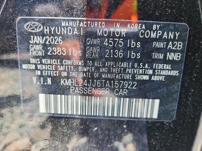 Aukcja sprzedaży 2026 Hyundai Sonata Hybrid, vin: KMHL24JJ6TA157922, numer aukcji: 59070366