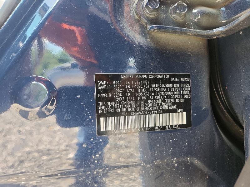 Продаж на аукціоні авто 2023 Subaru Ascent, vin: 4S4WMASD6P3429135, номер лоту: 57669656