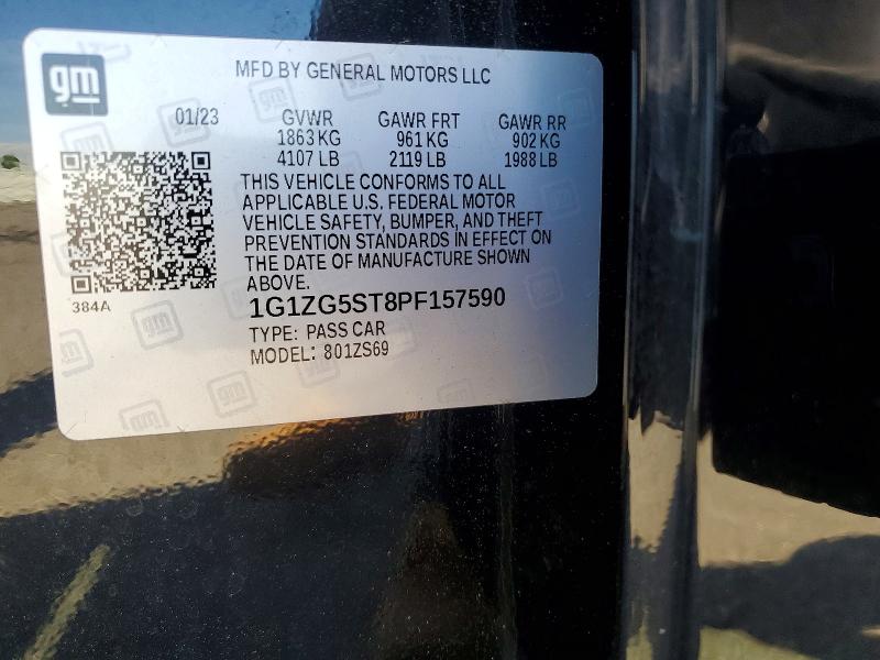 57392986 :رقم المزاد ، 1G1ZG5ST8PF157590 vin ، 2023 Chevrolet Malibu مزاد بيع