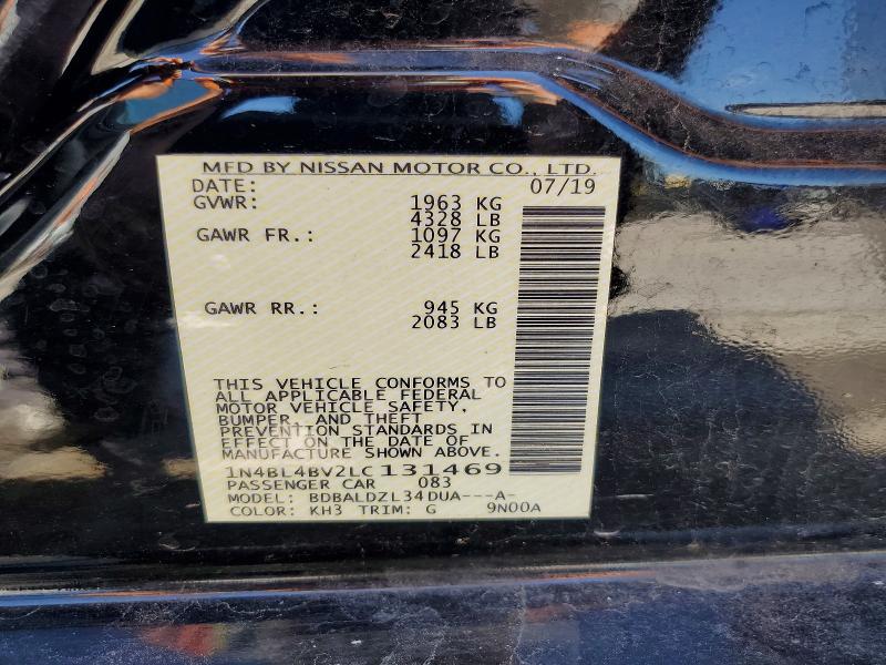 Aukcja sprzedaży 2020 Nissan Altima, vin: 1N4BL4BV2LC131469, numer aukcji: 57043076