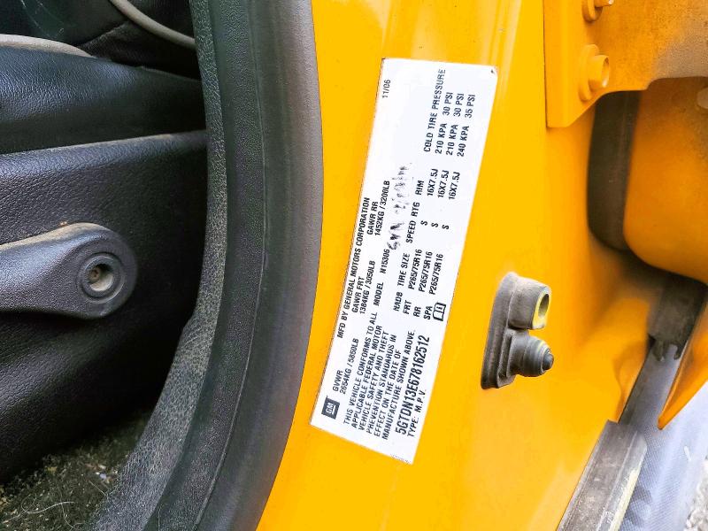2007 Hummer H3 მანქანა იყიდება აუქციონზე, vin: 5GTDN13E678162512, აუქციონის ნომერი: 58384206