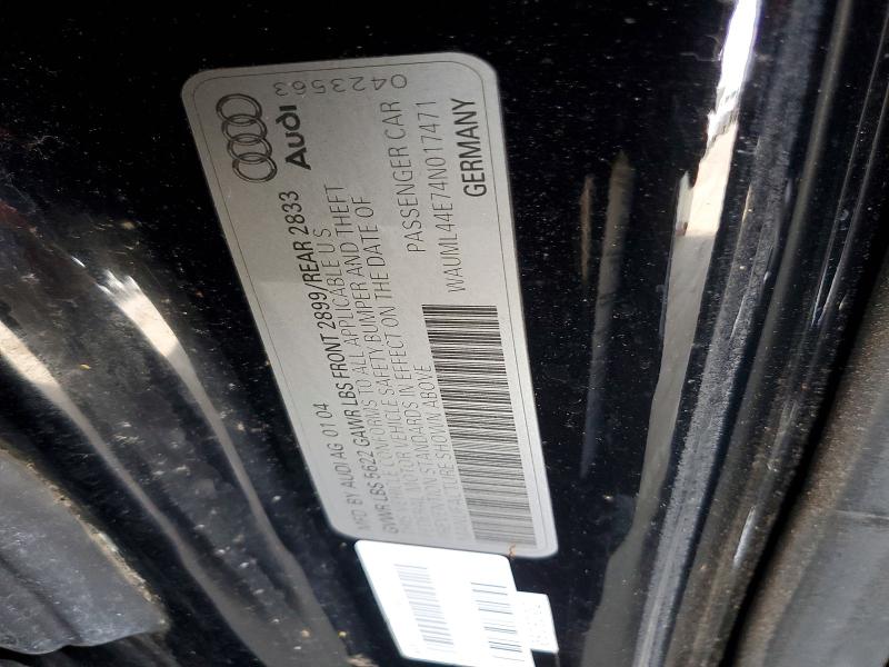 Продаж на аукціоні авто 2004 Audi A8, vin: WAUML44E74N017471, номер лоту: 59111536