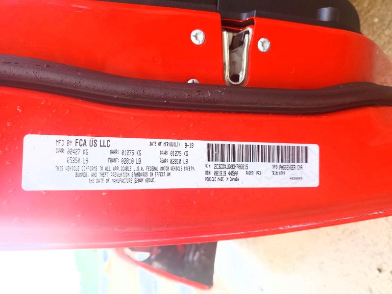 Aukcja sprzedaży 2019 Dodge Charger, vin: 2C3CDXJG0KH706815, numer aukcji: 55055026