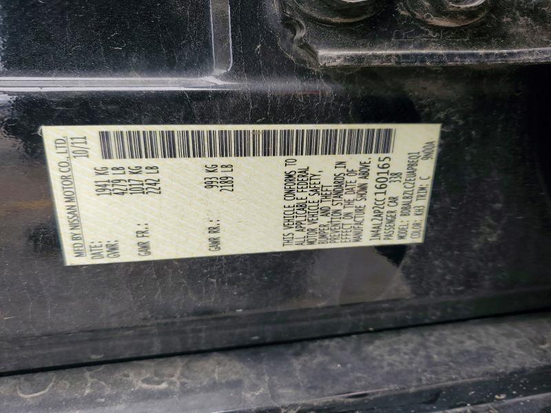 Aukcja sprzedaży 2012 Nissan Altima, vin: 1N4AL2AP2CC160165, numer aukcji: 57843426