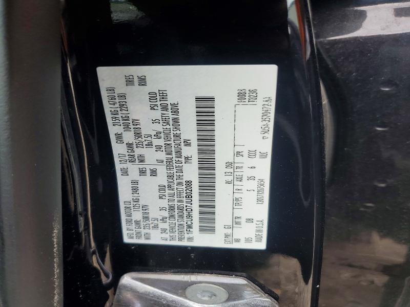 Aukcja sprzedaży 2018 Ford Escape, vin: 1FMCU9HD7JUB02088, numer aukcji: 57583406