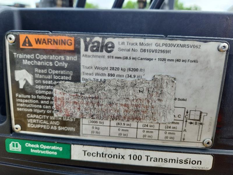 Продажа на аукционе авто 2017 Yale Lift Truck, vin: D810V02959R, номер лота: 57744346