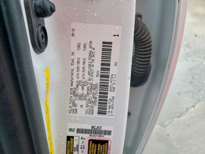 57153576 :رقم المزاد ، 5TFEM5F17KX135591 vin ، 2019 Toyota Tundra مزاد بيع