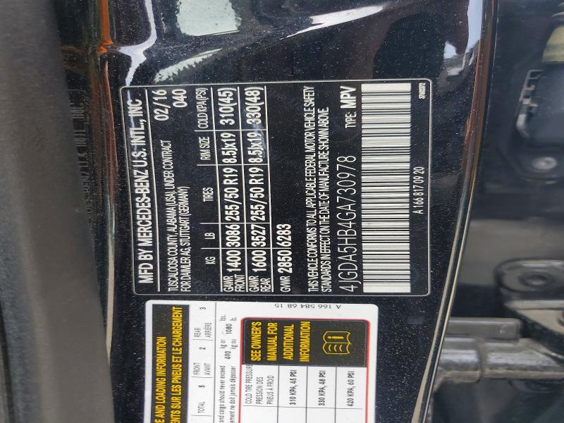 Продаж на аукціоні авто 2016 Mercedes-benz Gle, vin: 4JGDA5HB4GA730978, номер лоту: 55462616