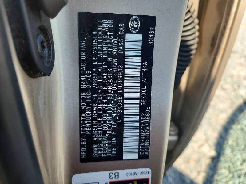 Продаж на аукціоні авто 2008 Toyota Avalon, vin: 4T1BK36B18U288933, номер лоту: 58390806