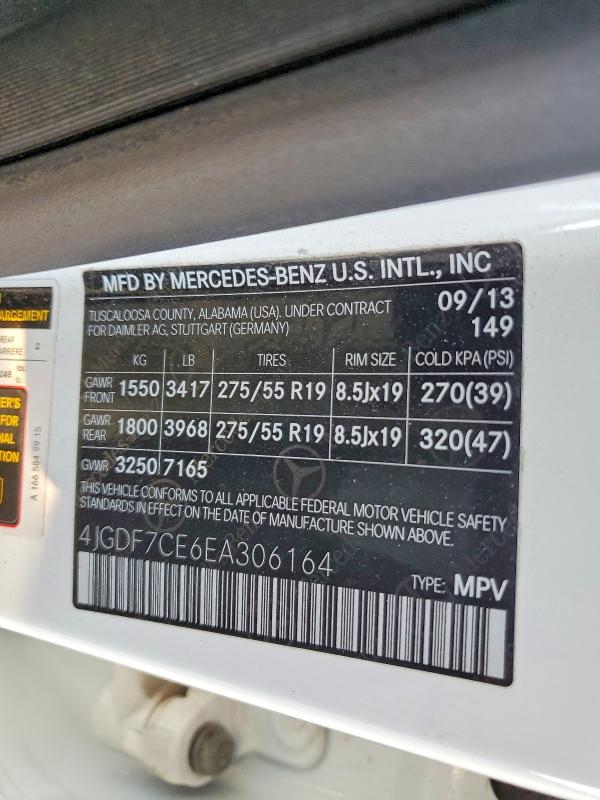 Продаж на аукціоні авто 2014 Mercedes-benz Gl, vin: 4JGDF7CE6EA306164, номер лоту: 57473406
