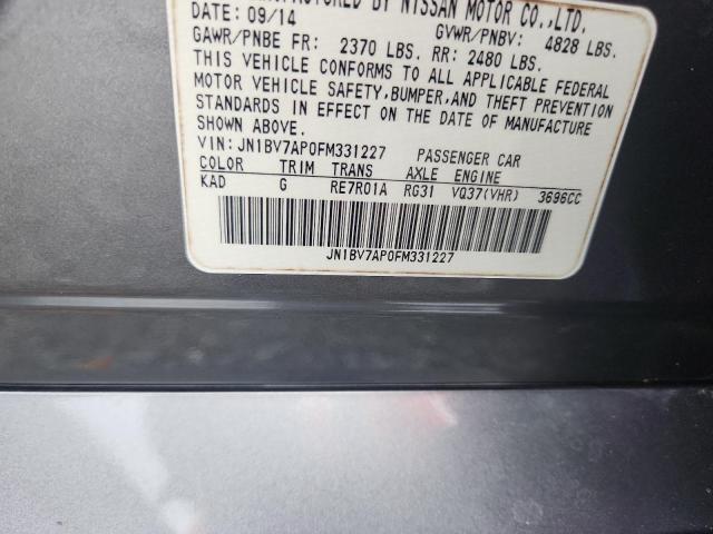 Продаж на аукціоні авто 2015 Infiniti Q50, vin: JN1BV7AP0FM331227, номер лоту: 57189886