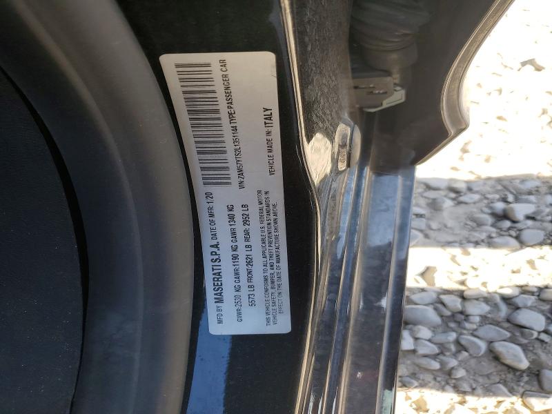 Продажа на аукционе авто 2020 Maserati Ghibli, vin: ZAM57YTS2L1351144, номер лота: 55605896