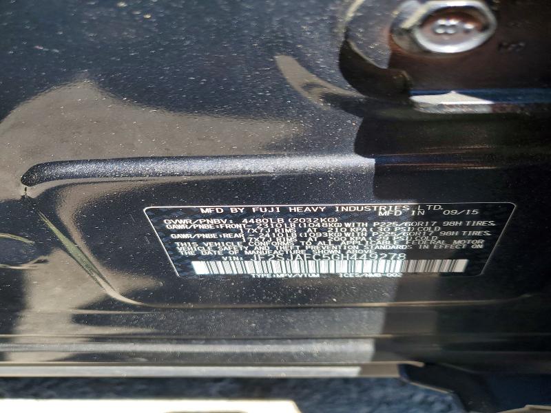 Продажа на аукционе авто 2016 Subaru Forester, vin: JF2SJAFC5GH449278, номер лота: 58306136