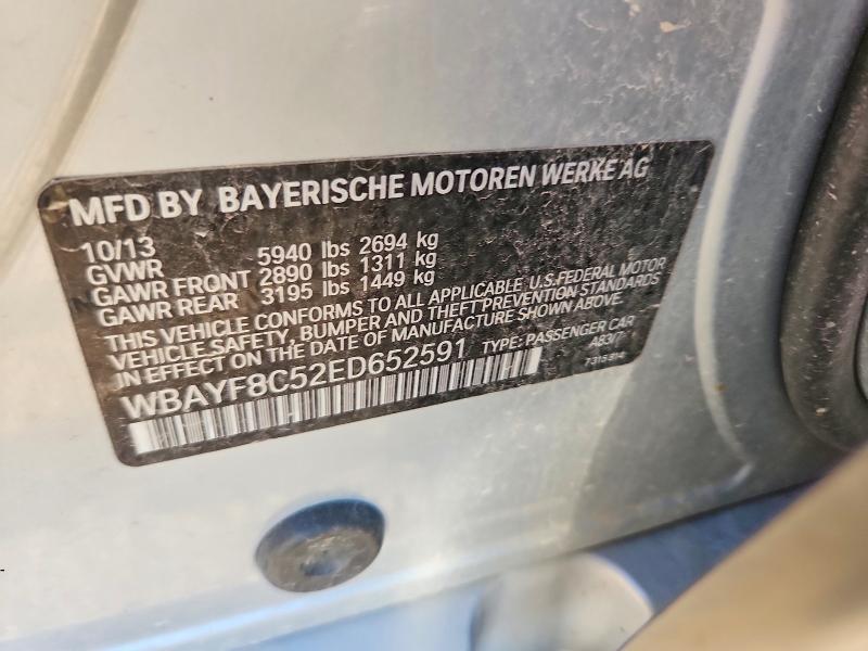 Aukcja sprzedaży 2014 Bmw 750, vin: WBAYF8C52ED652591, numer aukcji: 58300206
