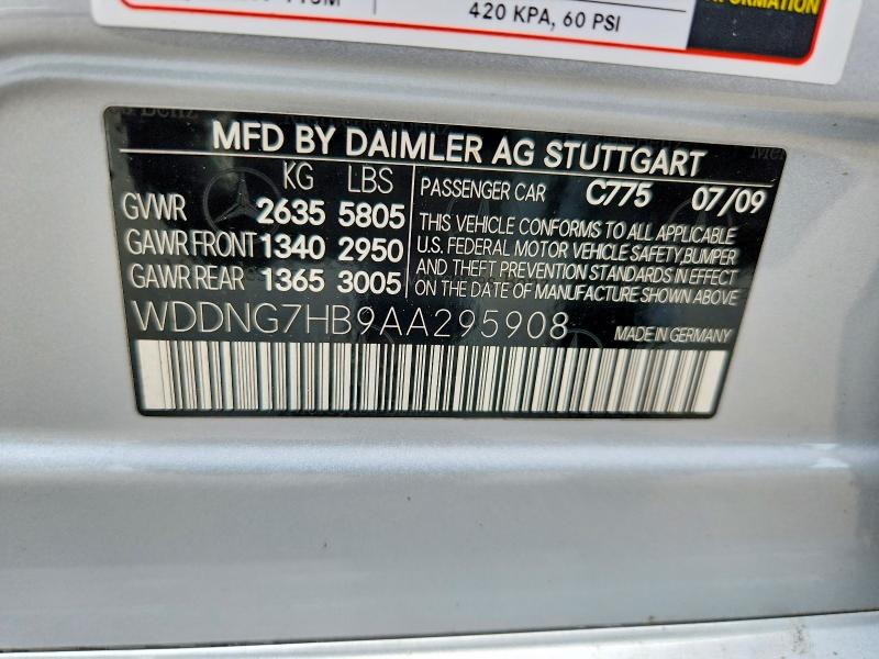 Продаж на аукціоні авто 2010 Mercedes-benz S, vin: WDDNG7HB9AA295908, номер лоту: 56854876