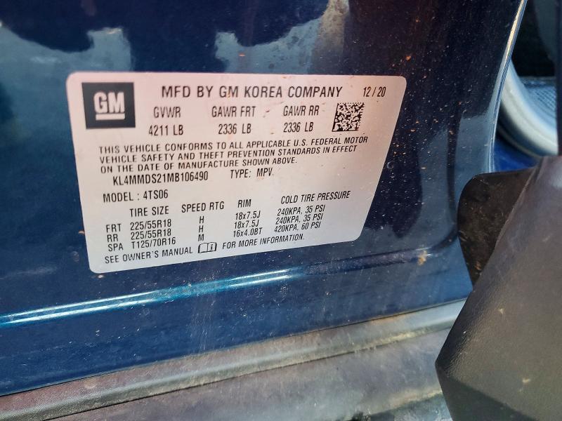 Aukcja sprzedaży 2021 Buick Encore Gx Avenir, vin: KL4MMDS21MB106490, numer aukcji: 57222716