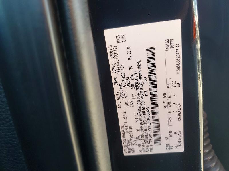 Aukcja sprzedaży 2016 Ford F150, vin: 1FTEW1CGXGKE96023, numer aukcji: 56513466