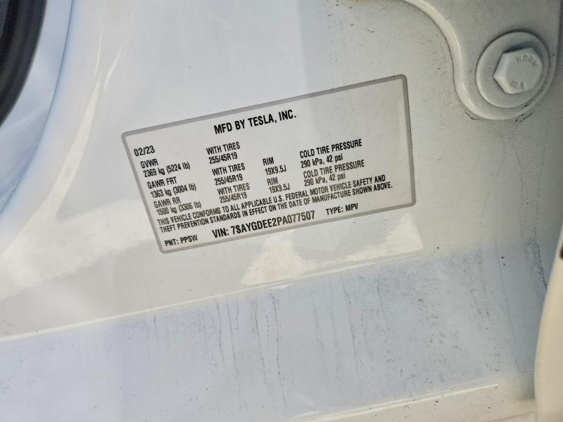 Продаж на аукціоні авто 2023 Tesla Model Y, vin: 7SAYGDEE2PA077507, номер лоту: 56152616