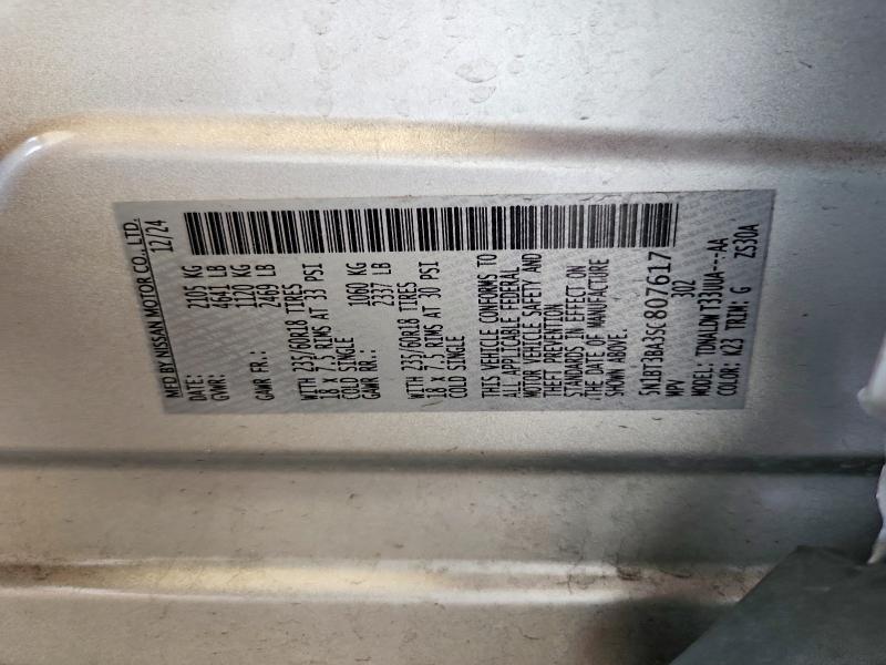 56268066 :رقم المزاد ، 5N1BT3BA3SC807617 vin ، 2025 Nissan Rogue مزاد بيع