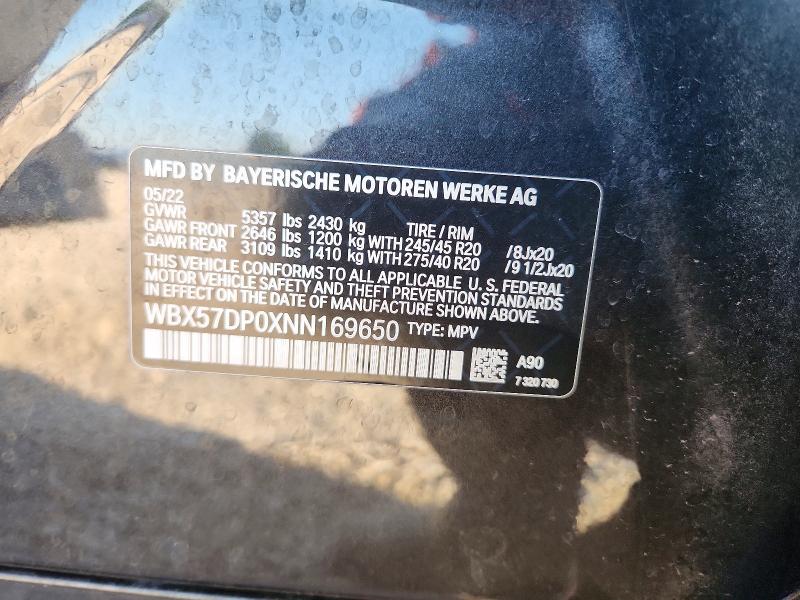 Продаж на аукціоні авто 2022 Bmw X3, vin: WBX57DP0XNN169650, номер лоту: 57444576
