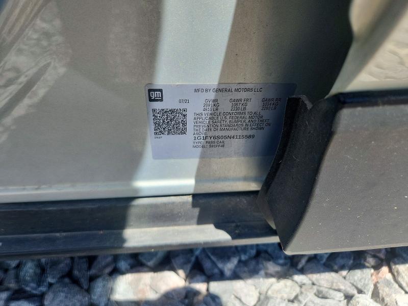 Aukcja sprzedaży 2022 Chevrolet Bolt Euv, vin: 1G1FY6S05N4115589, numer aukcji: 58412596