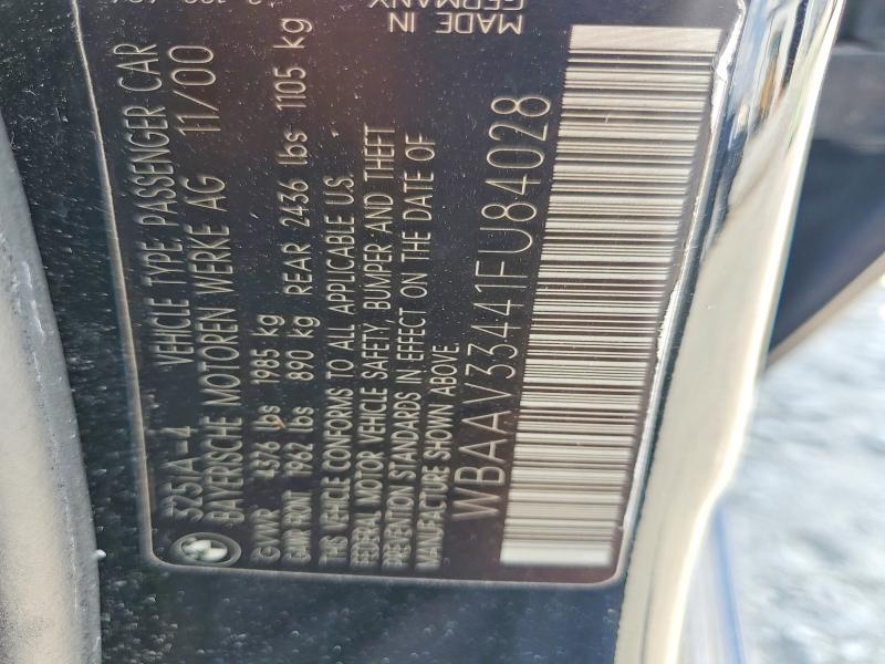 Aukcja sprzedaży 2001 Bmw 325, vin: WBAAV33441FU84028, numer aukcji: 54824246