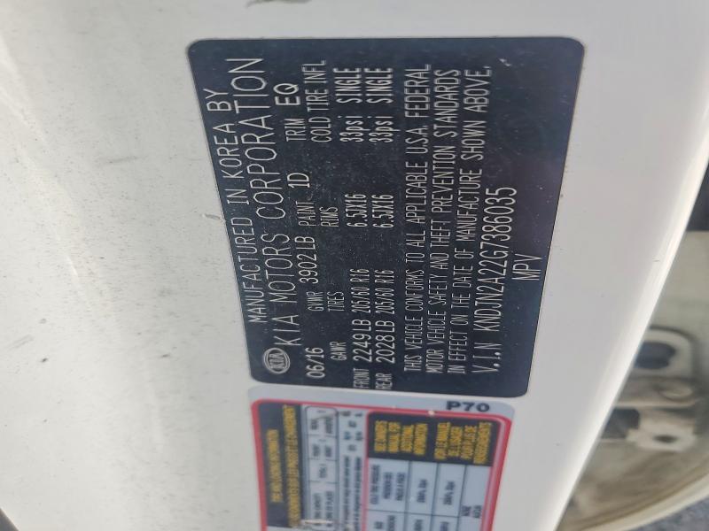Aukcja sprzedaży 2016 Kia Soul, vin: KNDJN2A22G7386035, numer aukcji: 56001616