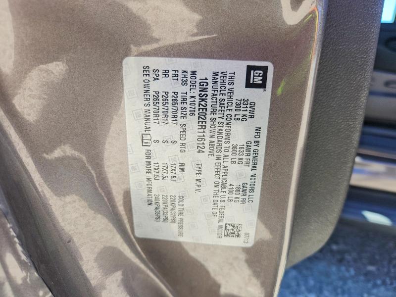 2014 Chevrolet Tahoe მანქანა იყიდება აუქციონზე, vin: 1GNSK2E02ER116124, აუქციონის ნომერი: 54694736