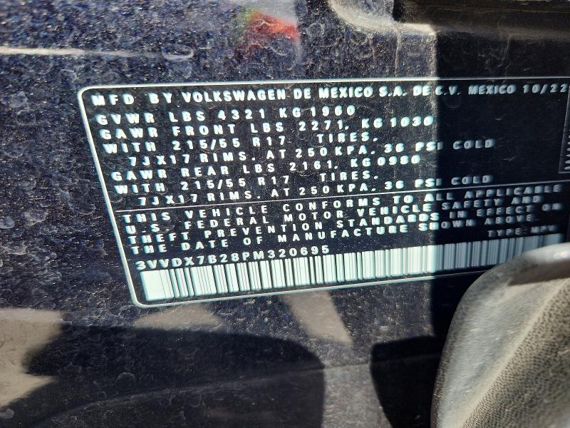 Aukcja sprzedaży 2023 Volkswagen Taos, vin: 3VVDX7B28PM320695, numer aukcji: 56791116