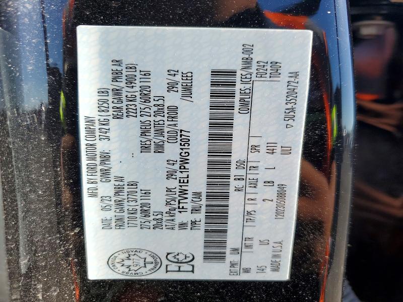 2023 Ford F150 მანქანა იყიდება აუქციონზე, vin: 1FTVW1EL1PWG15077, აუქციონის ნომერი: 56759516