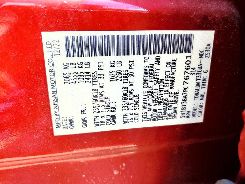 Продаж на аукціоні авто 2023 Nissan Rogue, vin: 5N1BT3BA7PC767601, номер лоту: 57577116