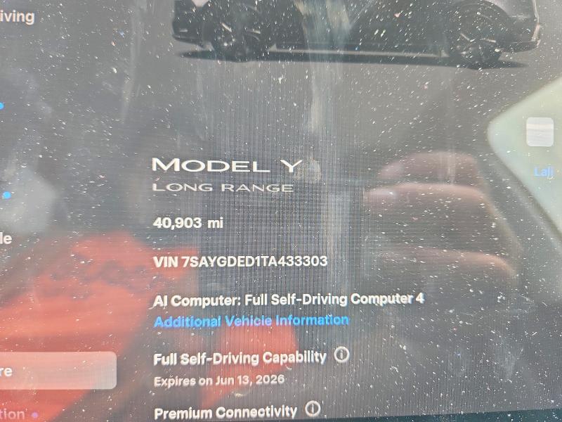 Продажа на аукционе авто 2026 Tesla Model Y, vin: 7SAYGDED1TA433303, номер лота: 56643686