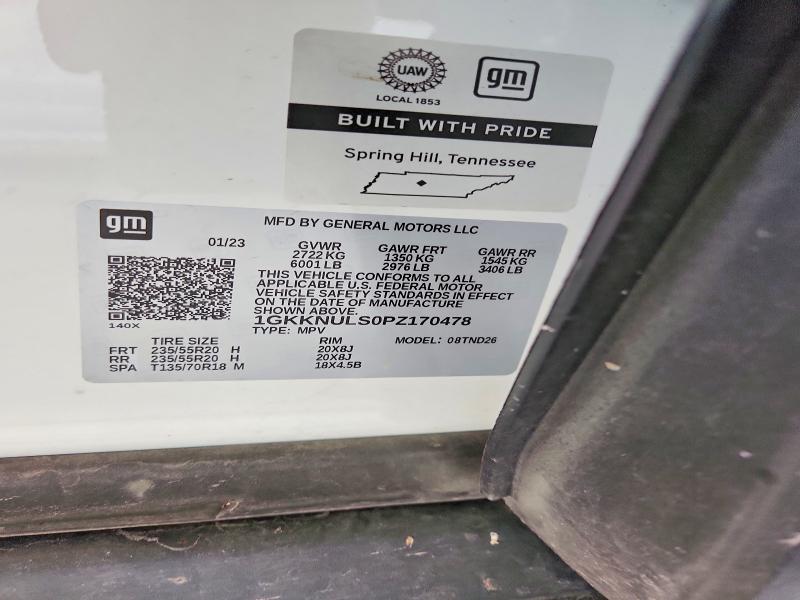 2023 Gmc Acadia მანქანა იყიდება აუქციონზე, vin: 1GKKNULS0PZ170478, აუქციონის ნომერი: 56991716