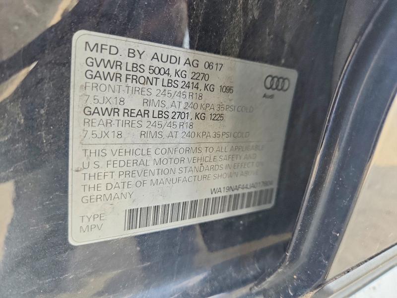 56439686 :رقم المزاد ، WA19NAF44JA017804 vin ، 2018 Audi A4 Allroad مزاد بيع