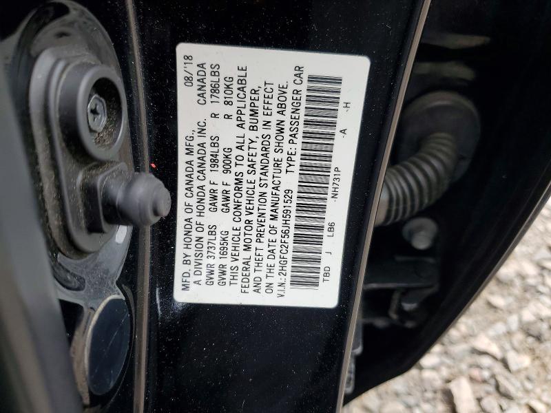 Aukcja sprzedaży 2018 Honda Civic, vin: 2HGFC2F56JH591529, numer aukcji: 57723056