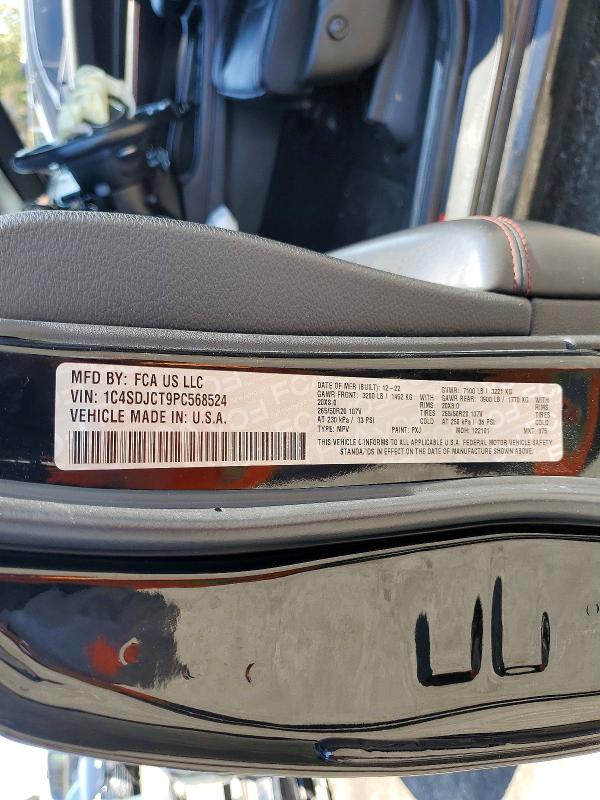 56184406 :رقم المزاد ، 1C4SDJCT9PC568524 vin ، 2023 Dodge Durango مزاد بيع