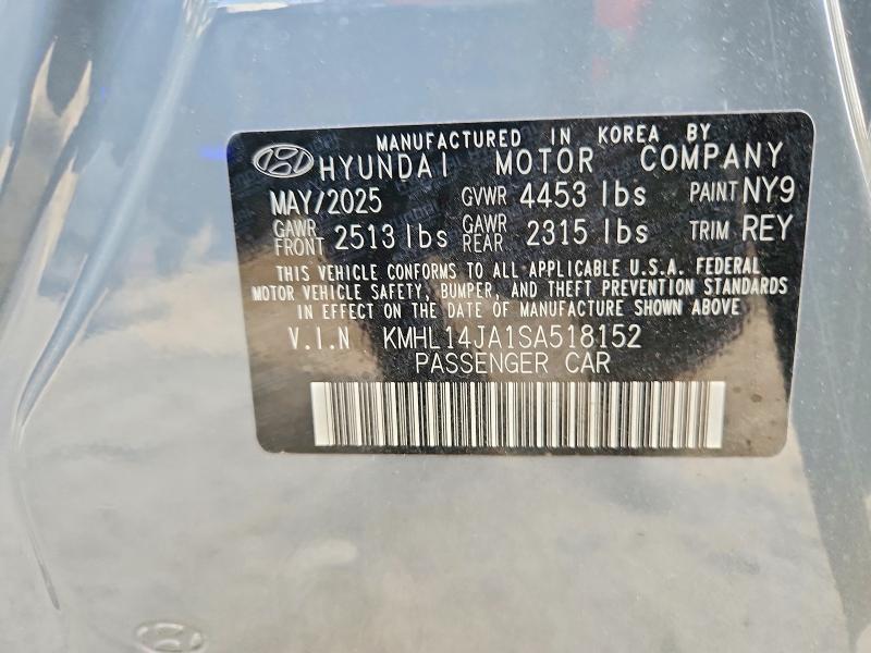 Продаж на аукціоні авто 2025 Hyundai Sonata, vin: KMHL14JA1SA518152, номер лоту: 58445796