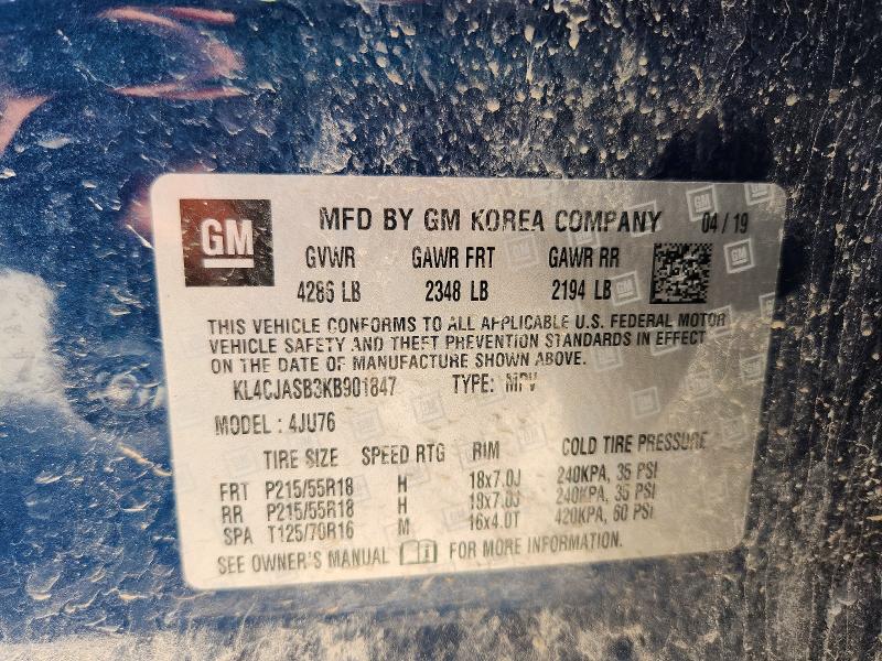 Продаж на аукціоні авто 2019 Buick Encore, vin: KL4CJASB3KB901847, номер лоту: 55540536