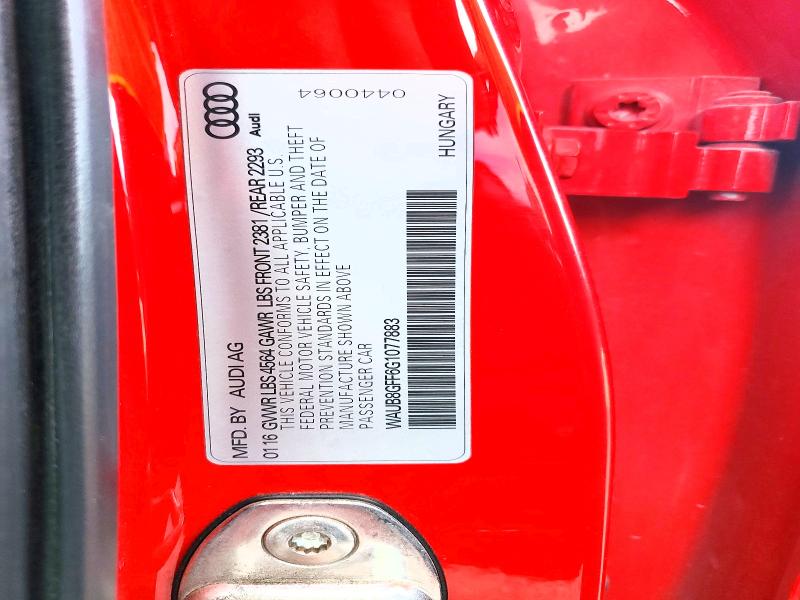 Aukcja sprzedaży 2016 Audi A3, vin: WAUB8GFF6G1077883, numer aukcji: 57617106
