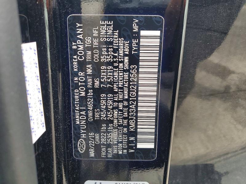 Продаж на аукціоні авто 2016 Hyundai Tucson, vin: KM8J33A21GU212563, номер лоту: 55917026