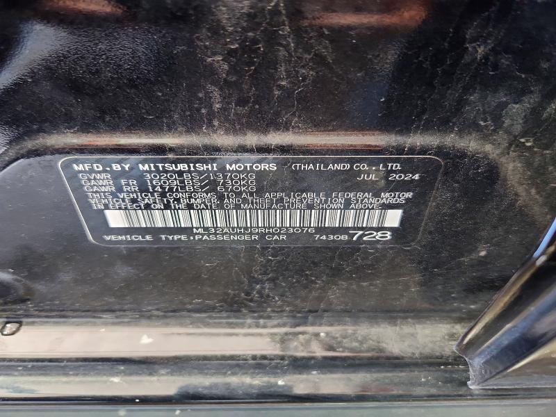 Продаж на аукціоні авто 2024 Mitsubishi Mirage, vin: ML32AUHJ9RH023076, номер лоту: 56041176