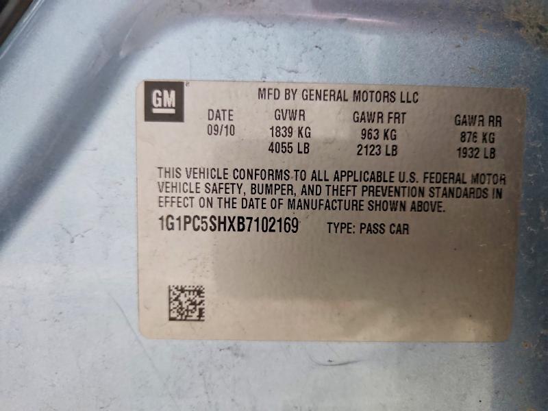 Продаж на аукціоні авто 2011 Chevrolet Cruze, vin: 1G1PC5SHXB7102169, номер лоту: 55337266