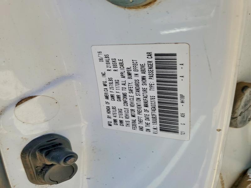 55401786 :رقم المزاد ، 19UUB3F74GA003765 vin ، 2016 Acura Tlx مزاد بيع