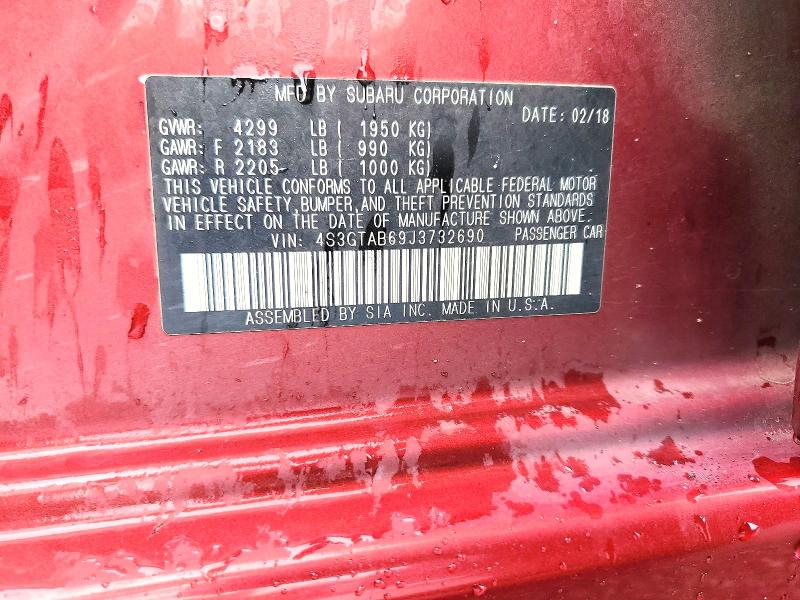 Продаж на аукціоні авто 2018 Subaru Impreza, vin: 4S3GTAB69J3732690, номер лоту: 58008476