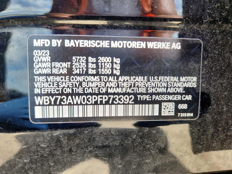 Продажа на аукционе авто 2023 Bmw I4, vin: WBY73AW03PFP73392, номер лота: 57949556